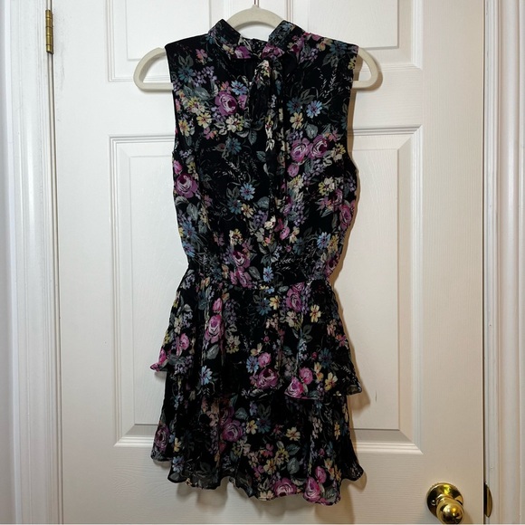 Yumi Kim Black Floral Kiss Me Mini Dress Size XS - Picture 2 of 12